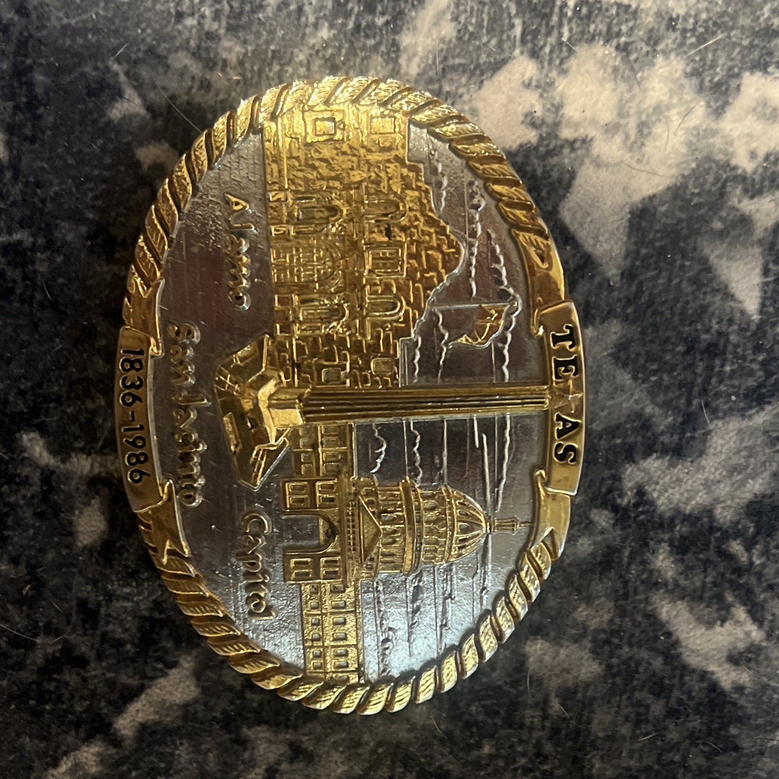 Texas Heritage Buckles 1836-1986 Texas Limited Edition Belt Buckle T.W. Baker