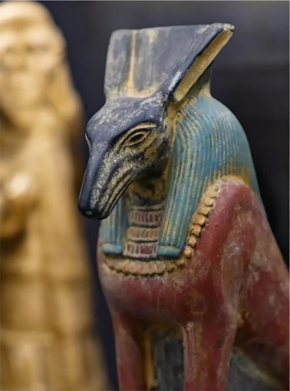 RARE ANCIENT EGYPTIAN ANTIQUES Statue God Seth as Original Museum Copy Egypt BC