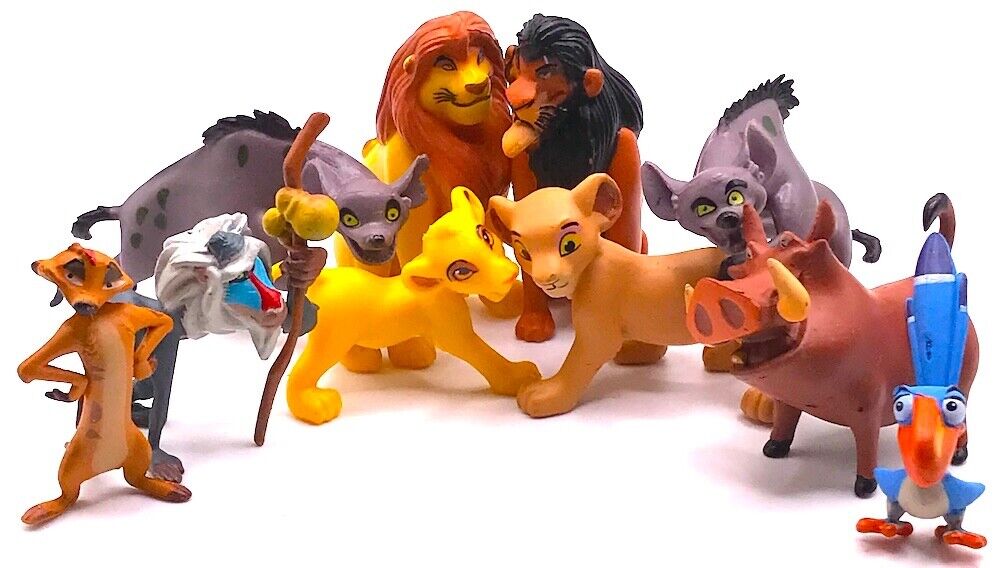 LION KING Figure Play Set DISNEY PVC TOY Simba SCAR Mufasa HYENAS Rafiki TIMON