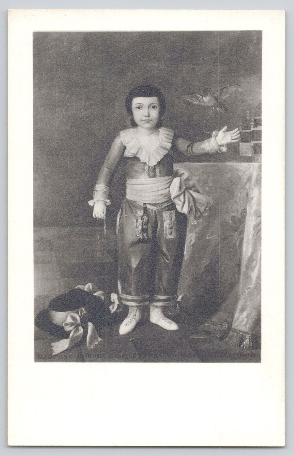 Postcard The Boy With A Linnet, By Goya, The Cleaveland Museum of The Arts