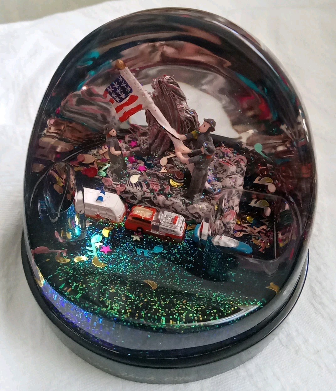 9/11 New York City Ground Zero Sphere Shape Globe Miniature Scene Memorabilia