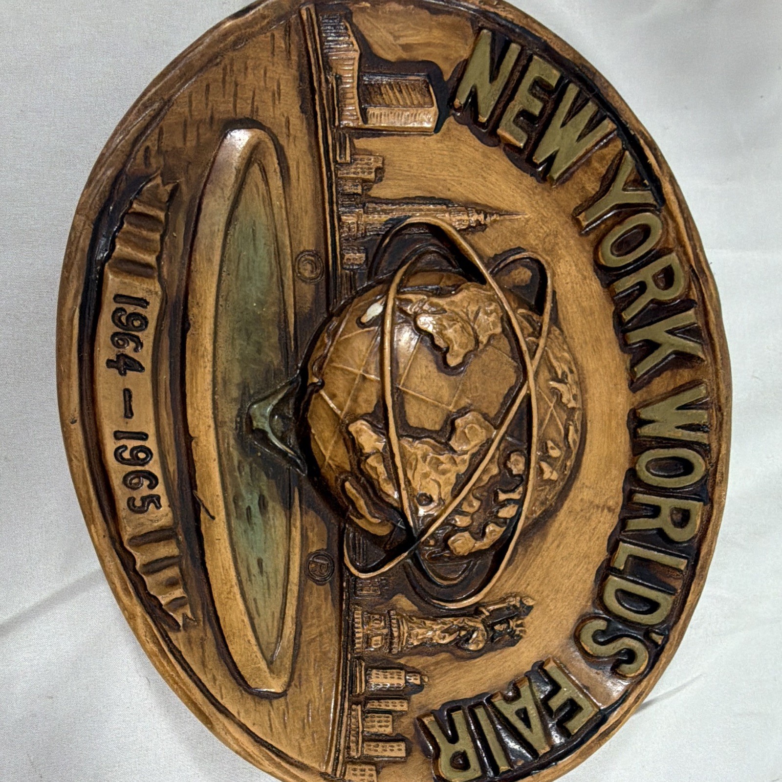 Vintage New York Worlds Fair 1964-1965 Saucer Plate Vintage New York Worlds Fair 1964-1965 Saucer Plate