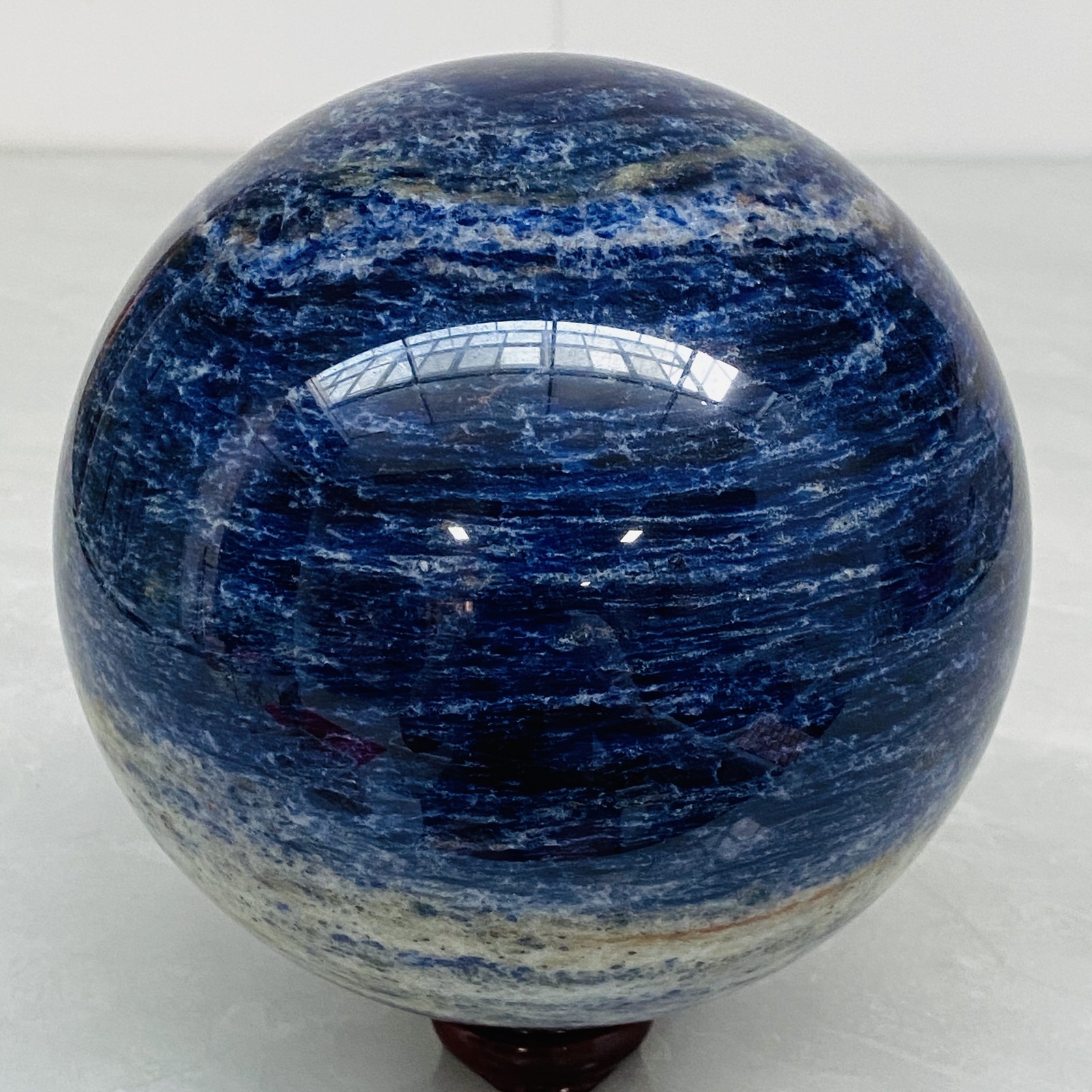 Blue Sodalite Ball Sphere Healing Crystal Natural Gemstone Quartz Stone 7.58LB
