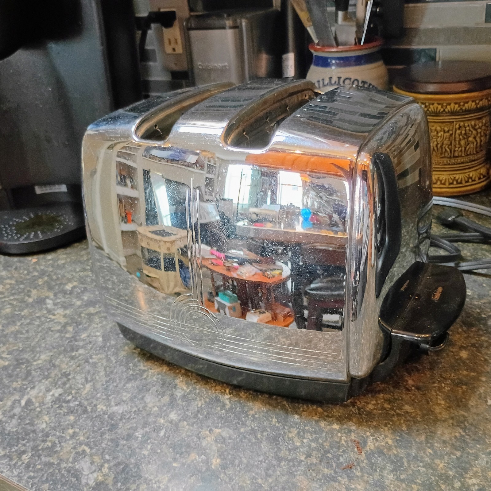 VINTAGE 1950s Sunbeam T-20C Radiant Control Chrome Toaster Auto drop Tested NICE