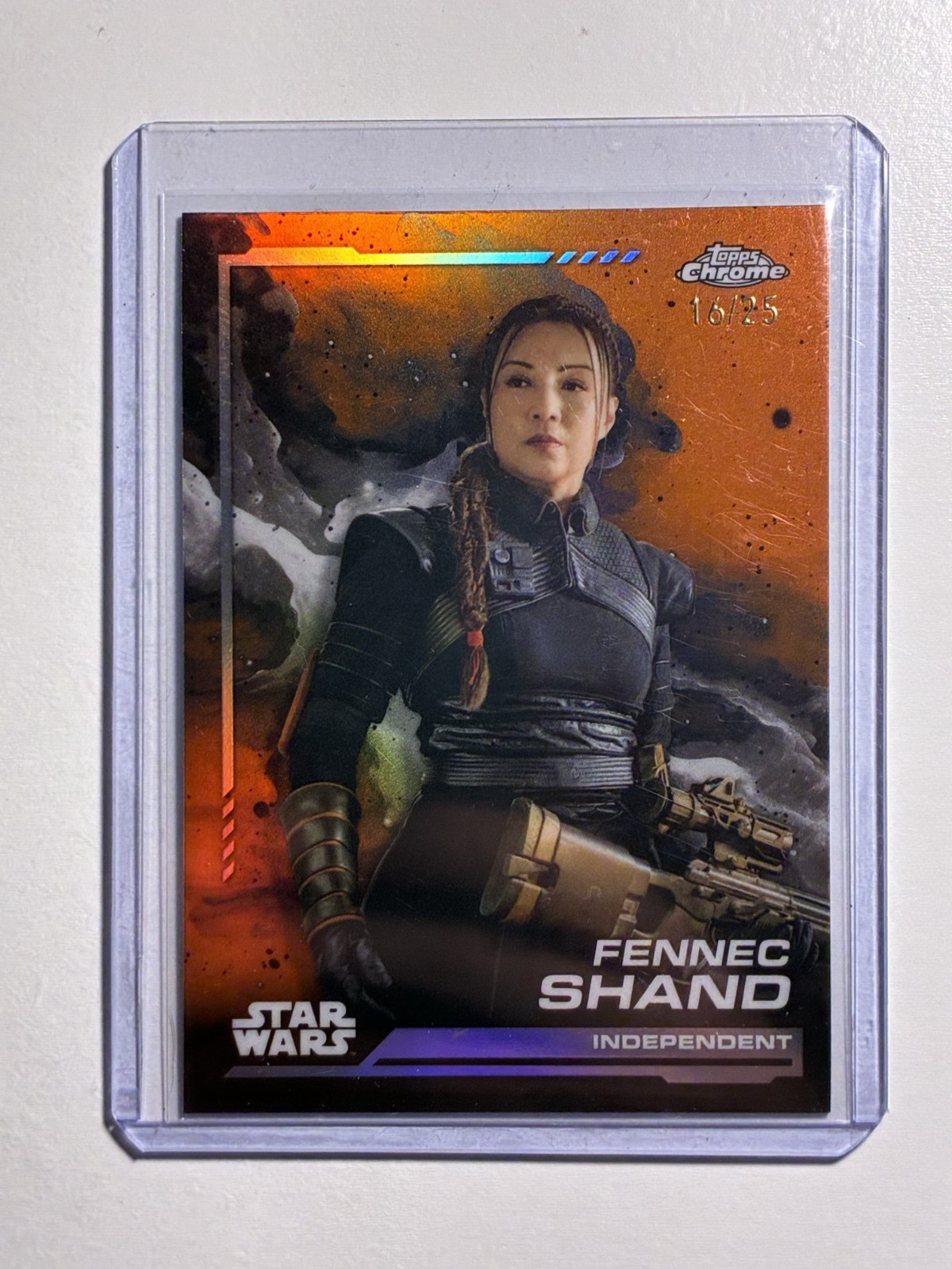 2024 Topps Chrome Star Wars Fennec Shand #20 Orange Refractor Parallel /25