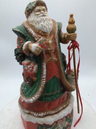 Santa Clause Merry Old Soul Porcelain VTG 16091 KITTY CAT Santa Santa Clause Merry Old Soul Porcelain VTG 16091 KITTY CAT Santa