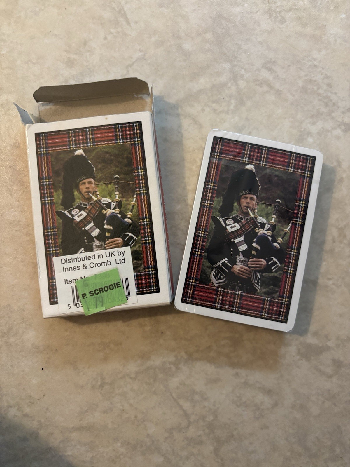 Vintage Scotland Bagpiper Playing Cards SEALED