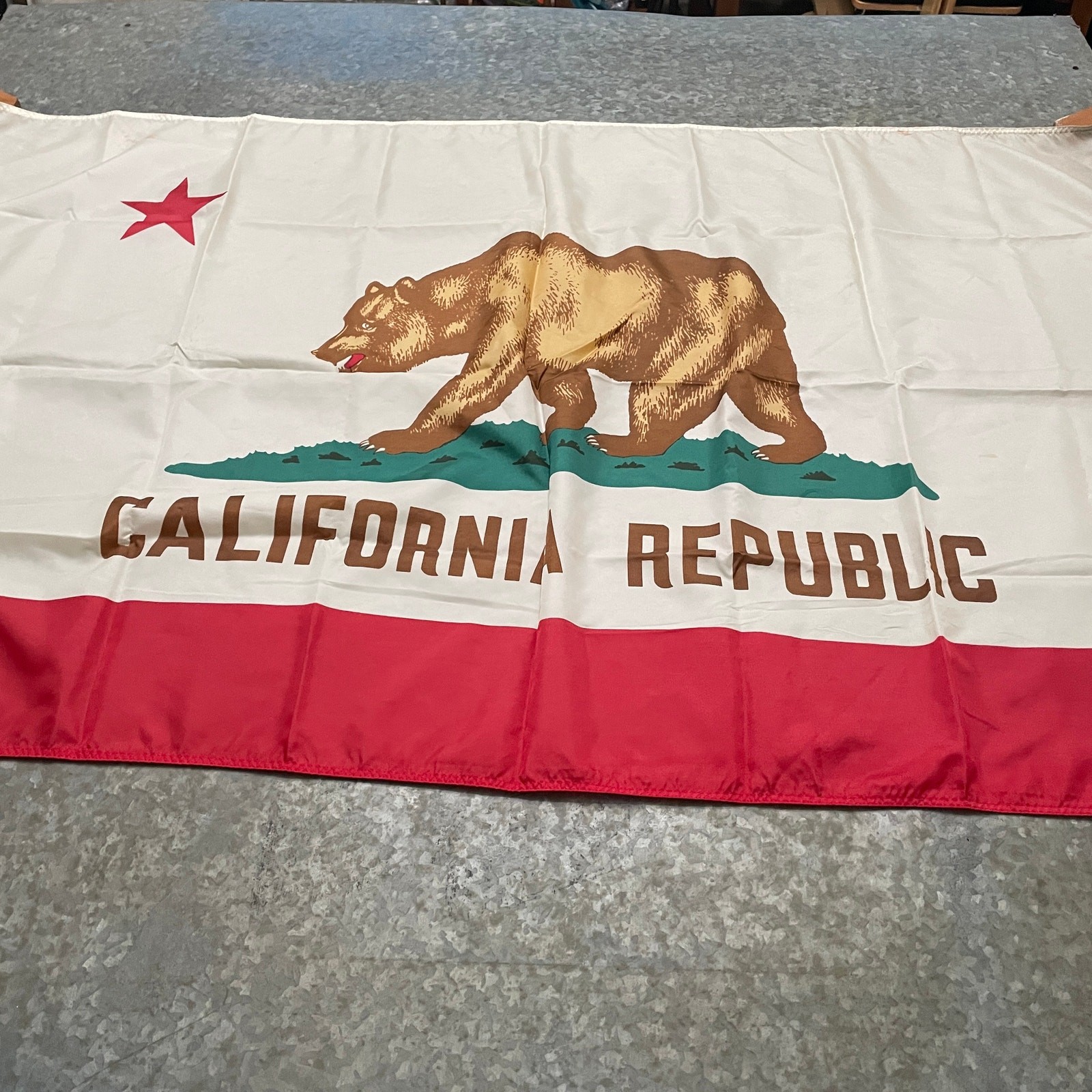 Vintage Dura Lite California State Republic Flag Nylon Blend 3x5 USA Made Dettra Vintage Dura Lite California State Republic Flag Nylon Blend 3x5 USA Made Dettra