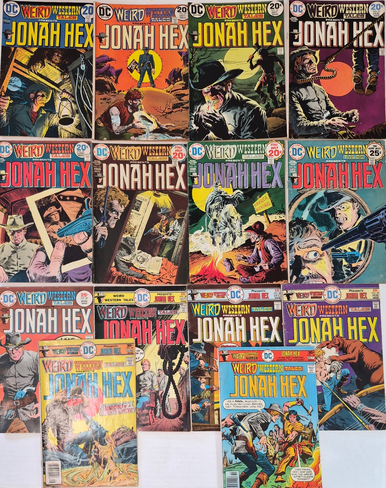 WEIRD WESTERN TALES Lot (14) #18-23, 25-26, 29-32, 36 FN VG 1973 Jonah Hex DC WEIRD WESTERN TALES Lot (14) #18-23, 25-26, 29-32, 36 FN VG 1973 Jonah Hex DC