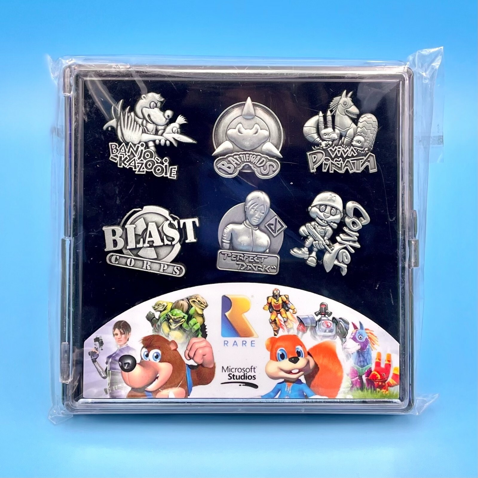 Rare Heritage Metal Pin Figure Set Banjo-Kazooie Conker Battletoads Perfect Dark Rare Heritage Metal Pin Figure Set Banjo-Kazooie Conker Battletoads Perfect Dark