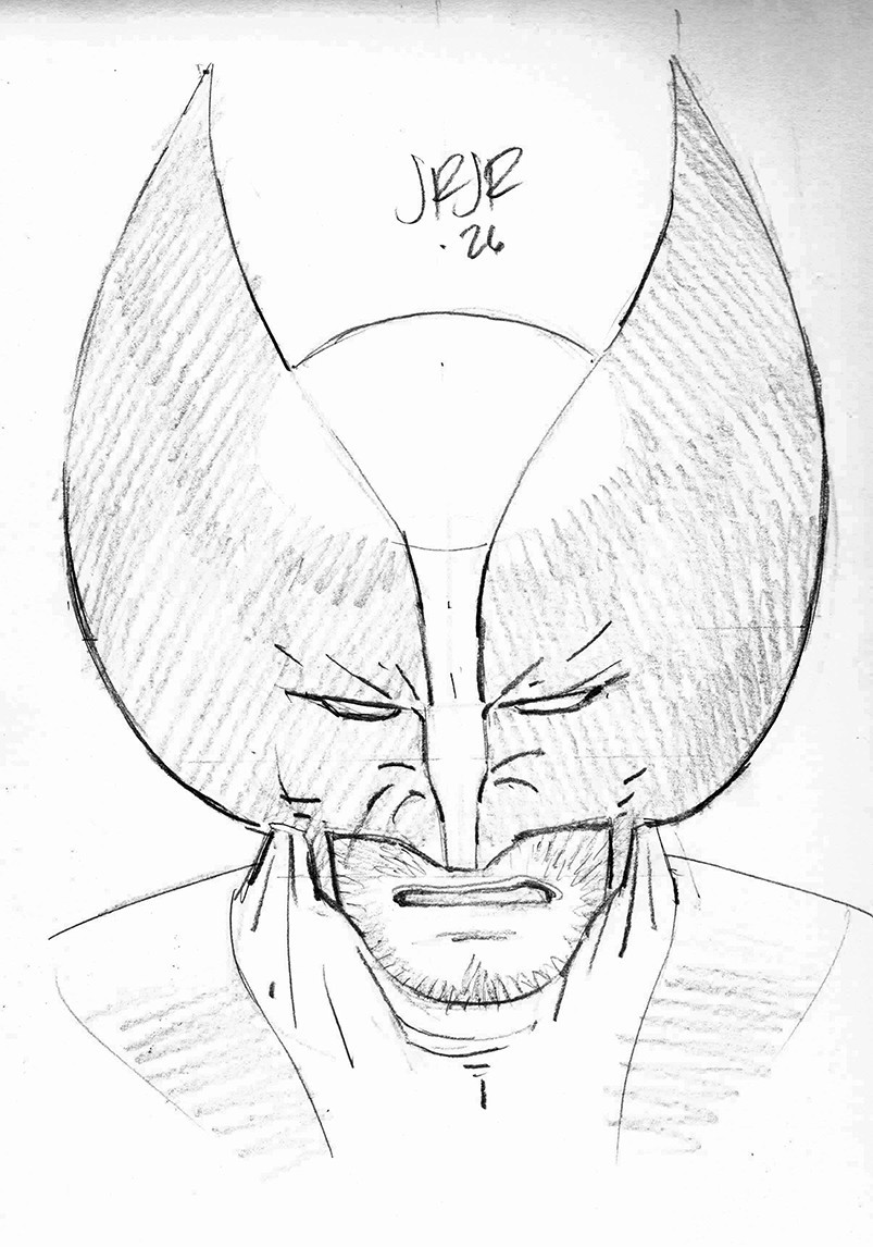JOHN ROMITA JR SIGNED X-Men WOLVERINE Marvel ORIGINAL ART PENCIL SKETCH  9 X 12