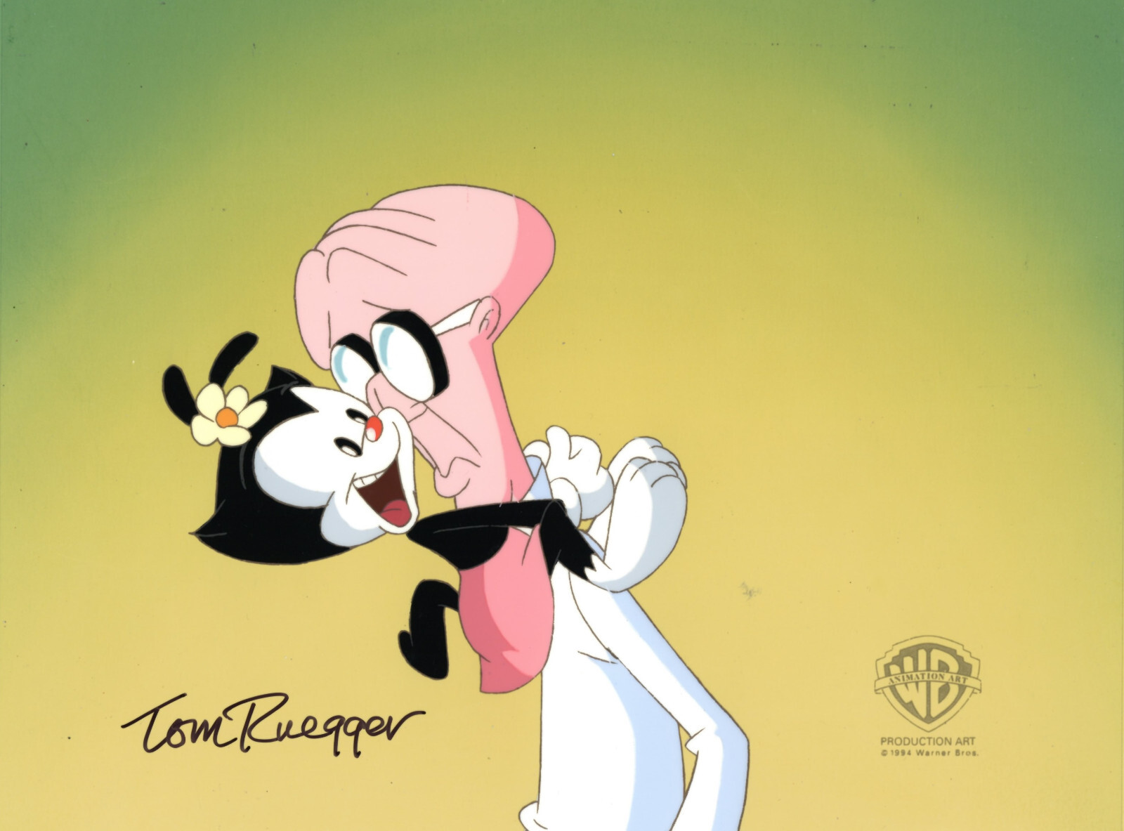 Animaniacs-Original Cel-Dot/Dr. Scratchnsniff-Taming Of Screwy-Signed T. Ruegger