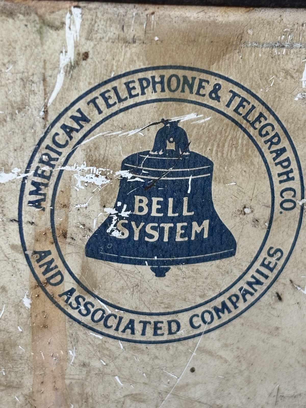 Vintage Original FULL Bell Telephone Telegraph System Liquid Metal Polish Tin