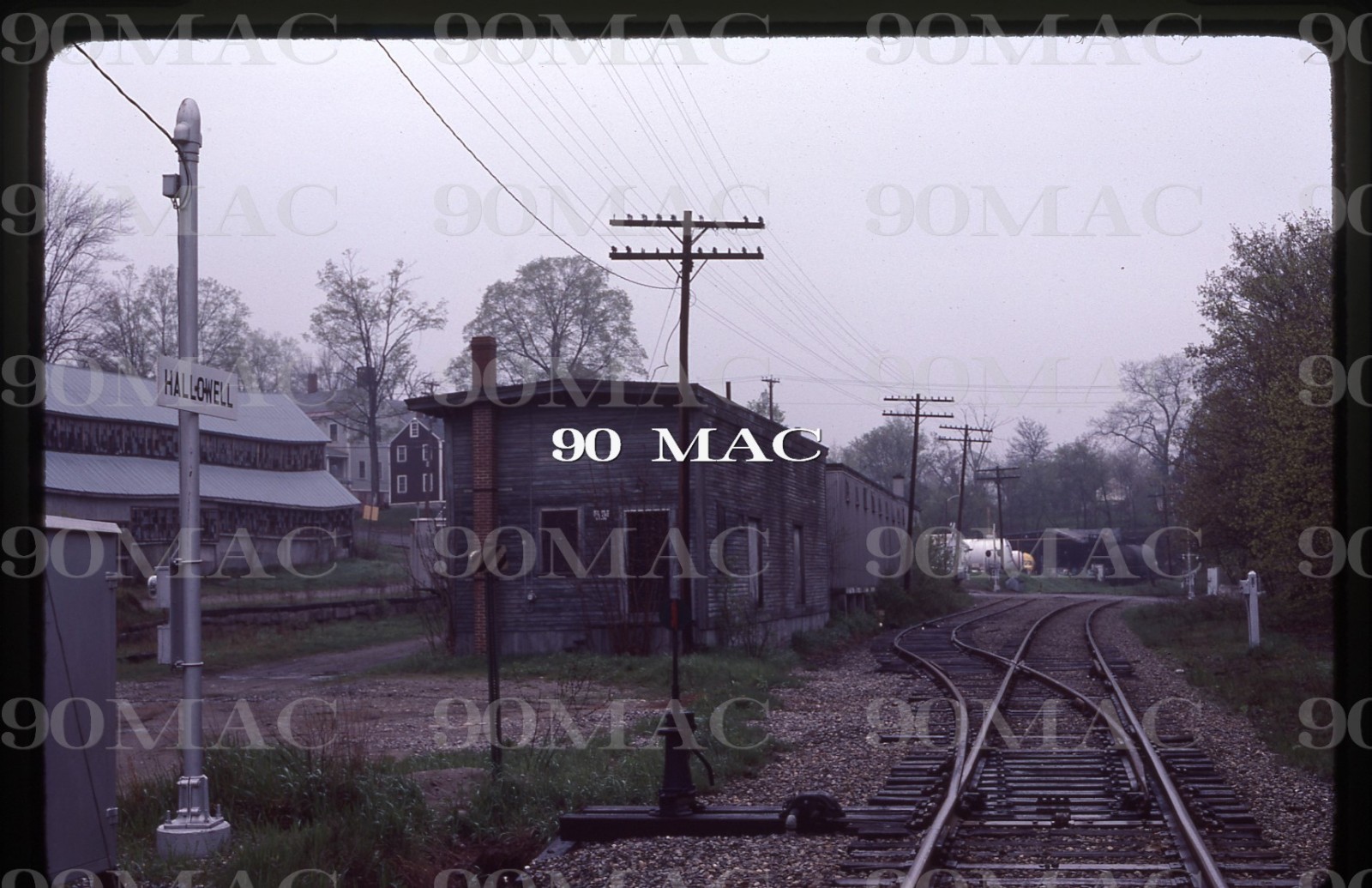 MAINE CENTRAL-MEC. Hallowell (ME) Depot. Original Slide 1983.