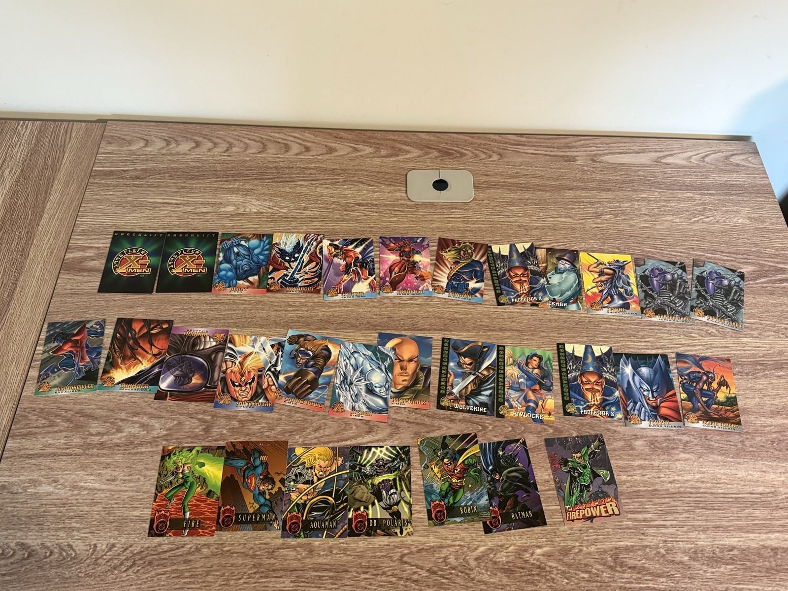 1996 Fleer X-Men Trading Cards Lot of 22  + Fleer 1996 DC Firepower Cards Lot 7