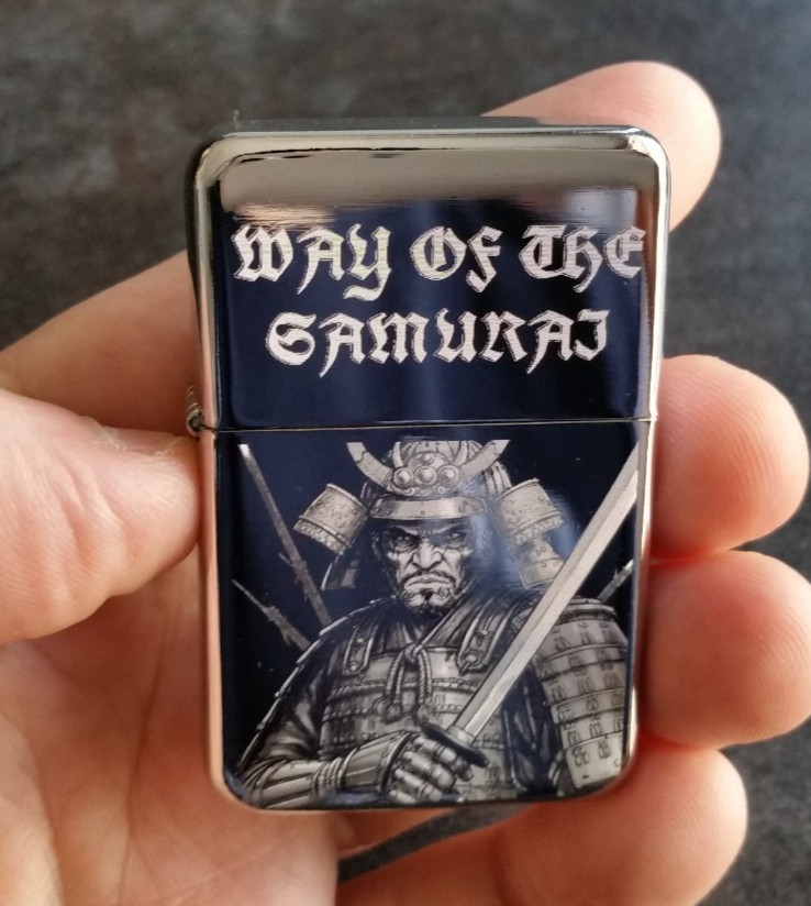 Samurai Engraved Lighter – Way of the Samurai – Personalised Japanese Gift