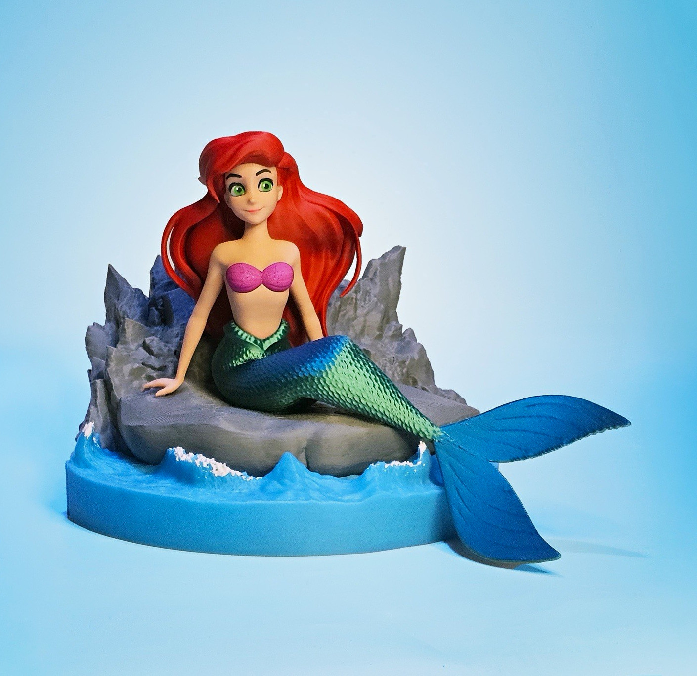 Disney Little Mermaid Ariel Statue Figure 19cm / 7.5\