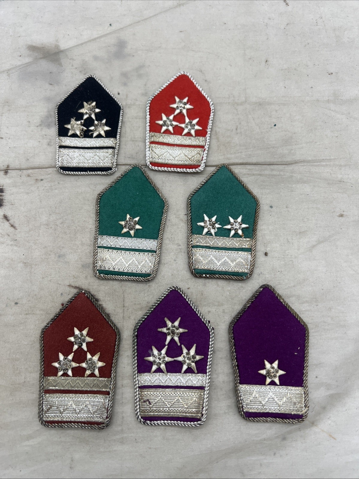 Austrian Army Officer Bullion Collar Tab / Rank Lot (KK502