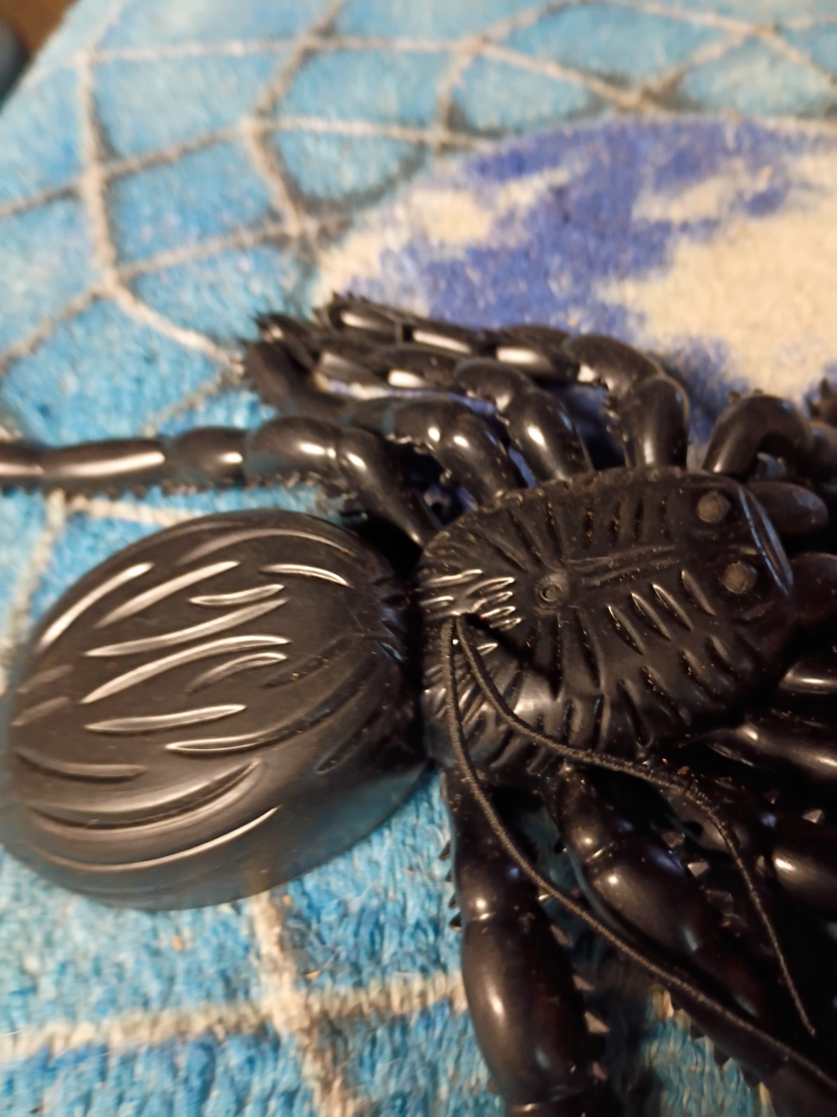 Halloween Black Spider with Hang Loop. 8