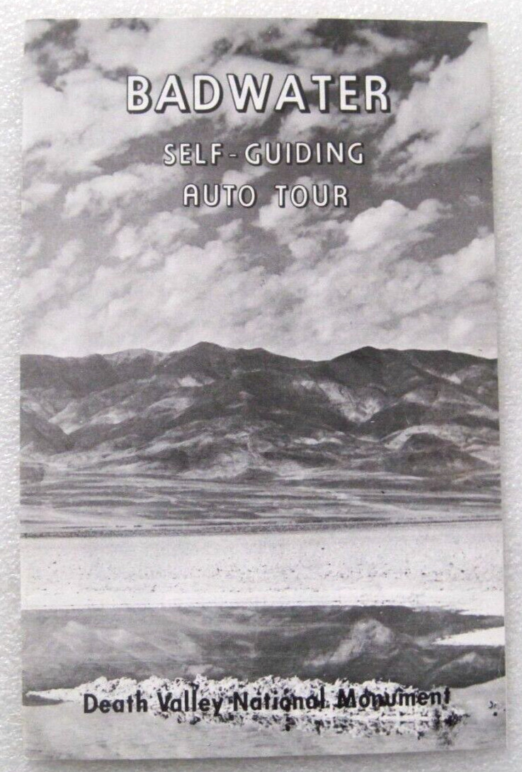 Vintage Death Valley National Monument Badwater Self Guiding Auto Tour  Booklet