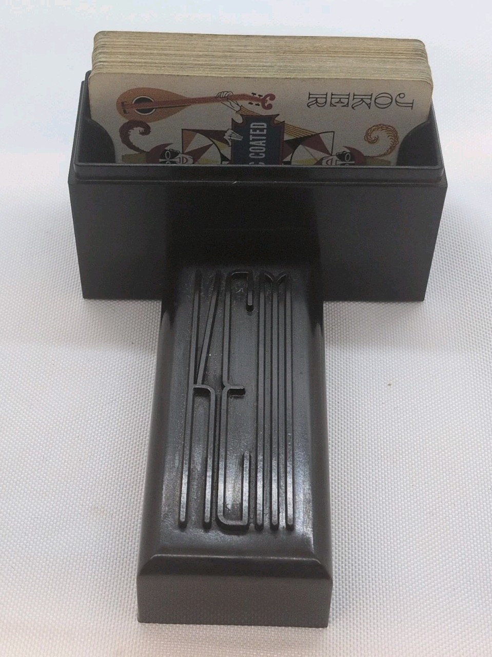 Vintage 1949 KEM Double Deck Playing Cards Bakelite Case 
