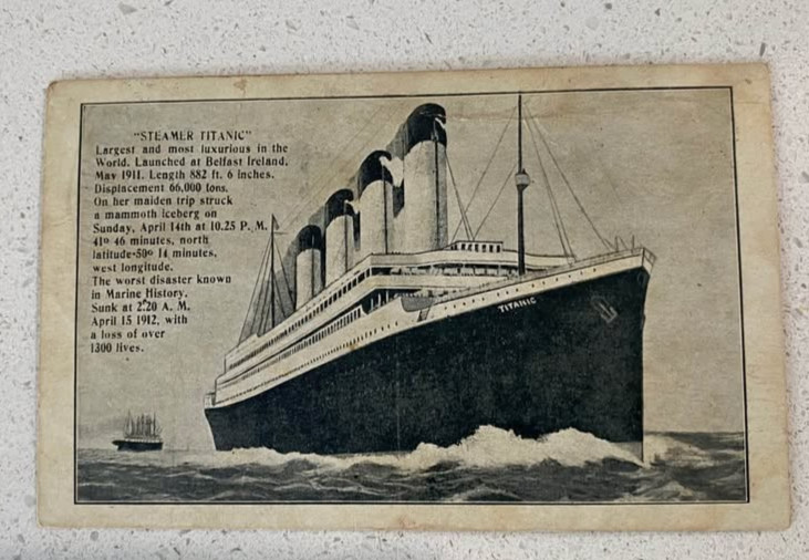 1912 Titanic Postcard Australian Issue Never Used Rare