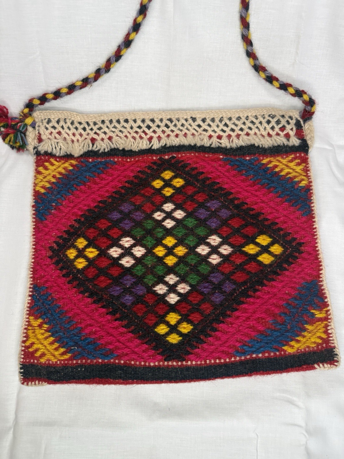 VTG Hand Woven Wool Dowery Marriage Bag