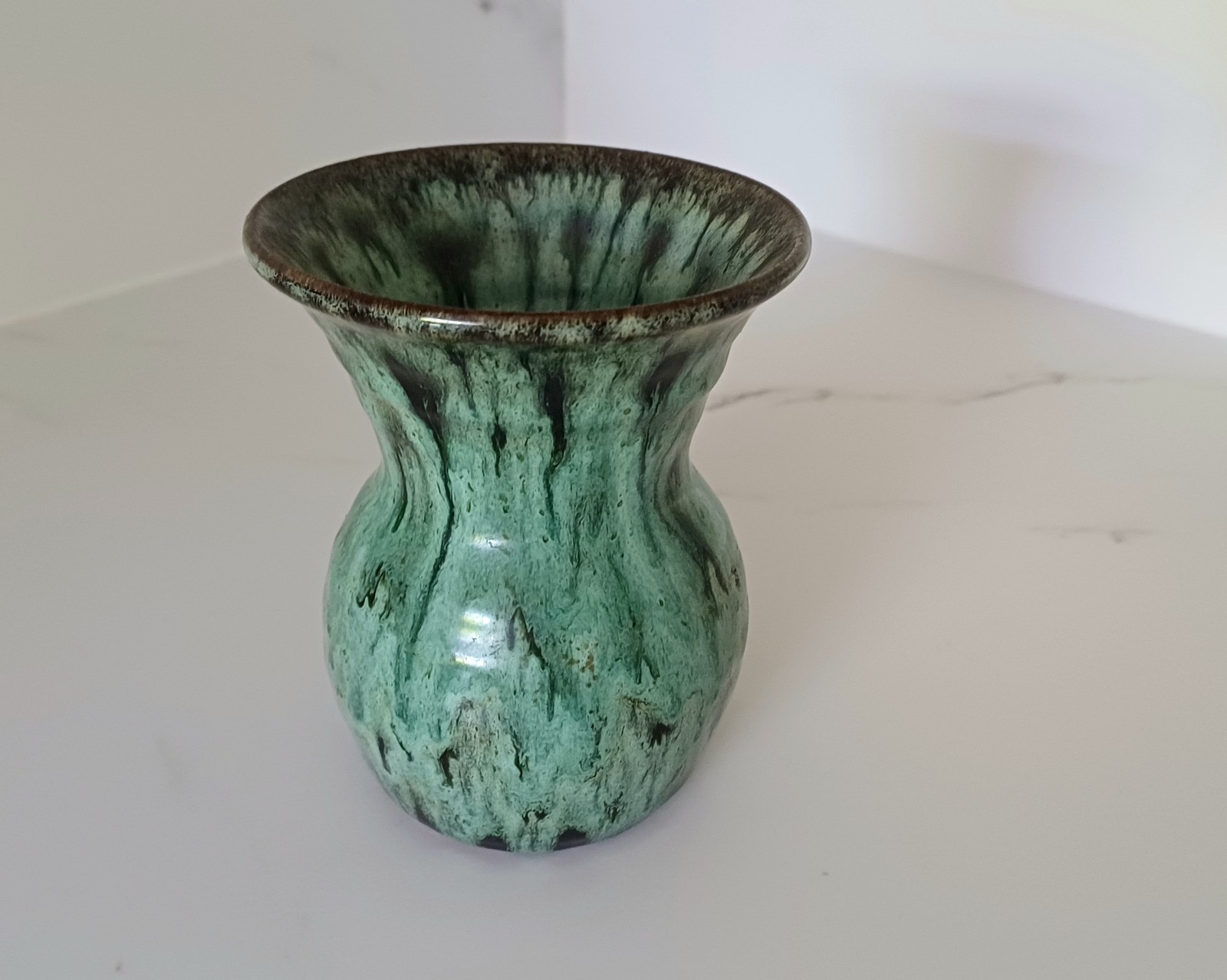 Studio Pottery Vintage Small Green Decorative Piece