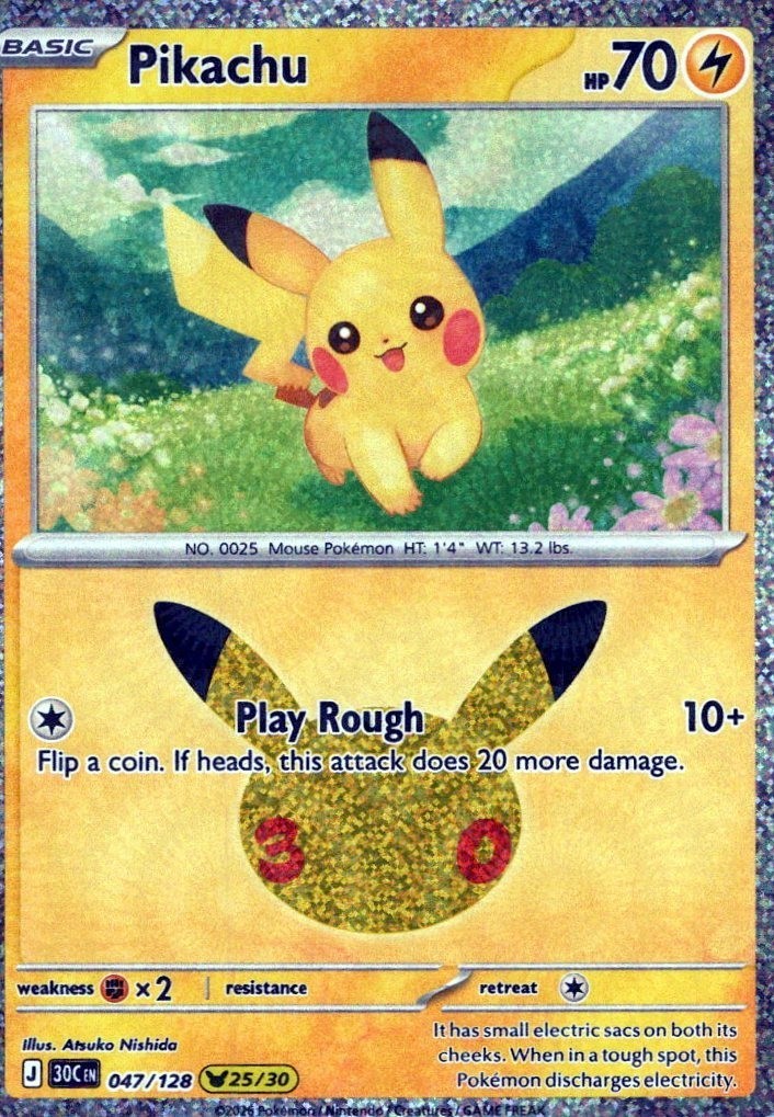 30th Anniversary Pikachu's Finish your set