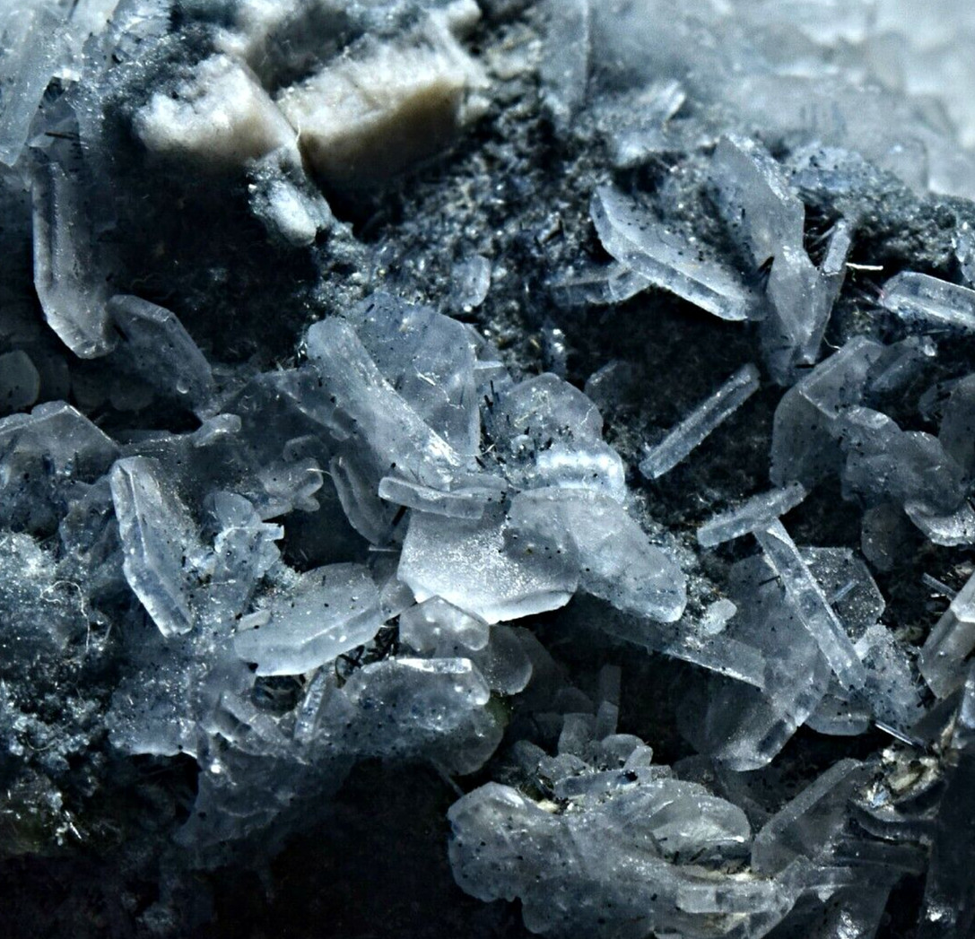221 CT Rare Natural Vorobyevite Beryl Rosterite Crystals Cluster On Matrix