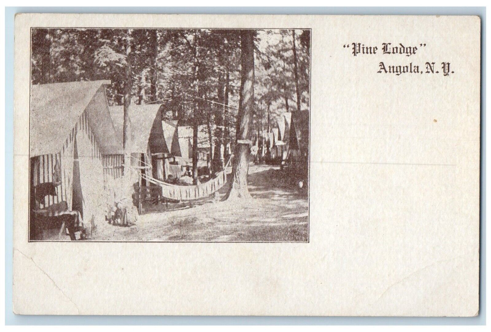 c1905 View Of Pine Lodge Angola New York NY Unposted Antique Postcard