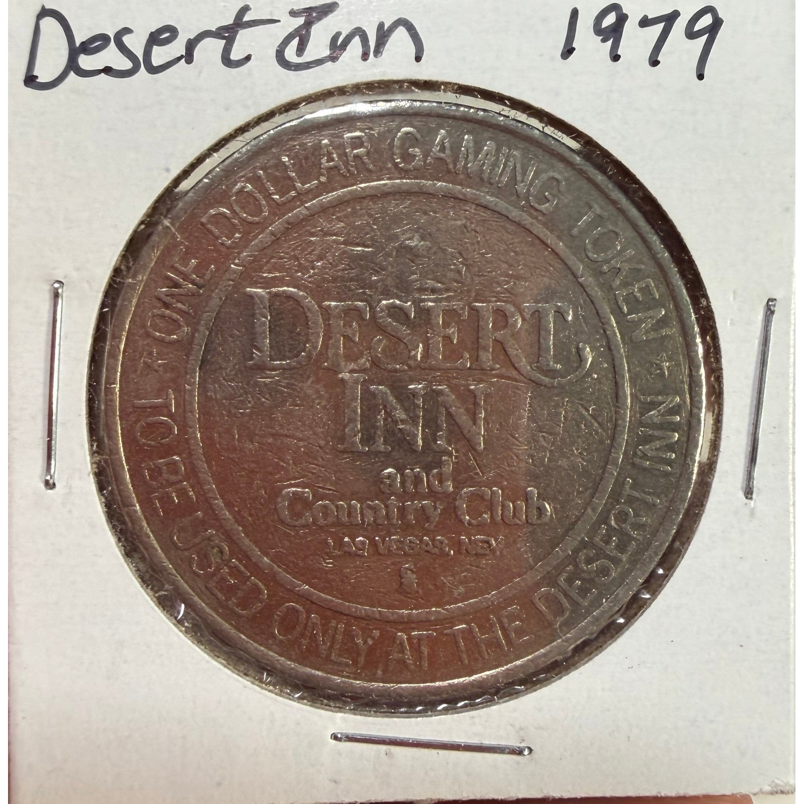 Vintage 1979 Desert Inn Las Vegas One Dollar Gaming Token Casino Coin DI Logo