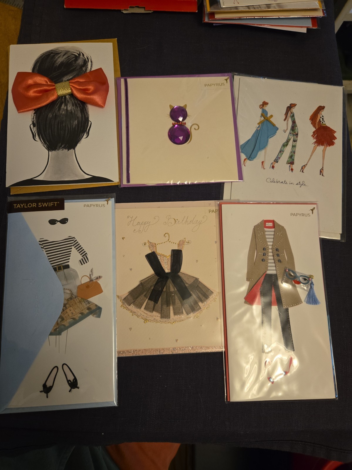 6 unused greeting cards Taylor Swift Hallmark Signature Papyrus