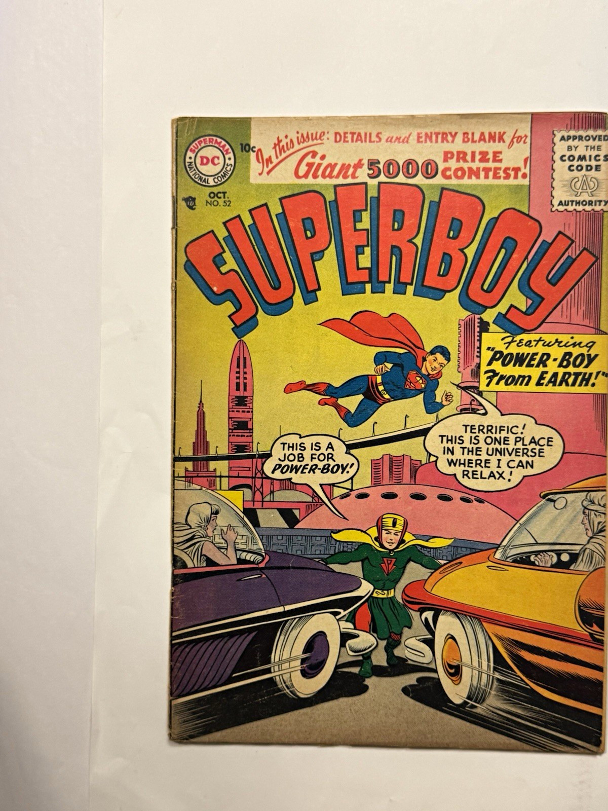 DC Comics Superboy #52 published in October 1956