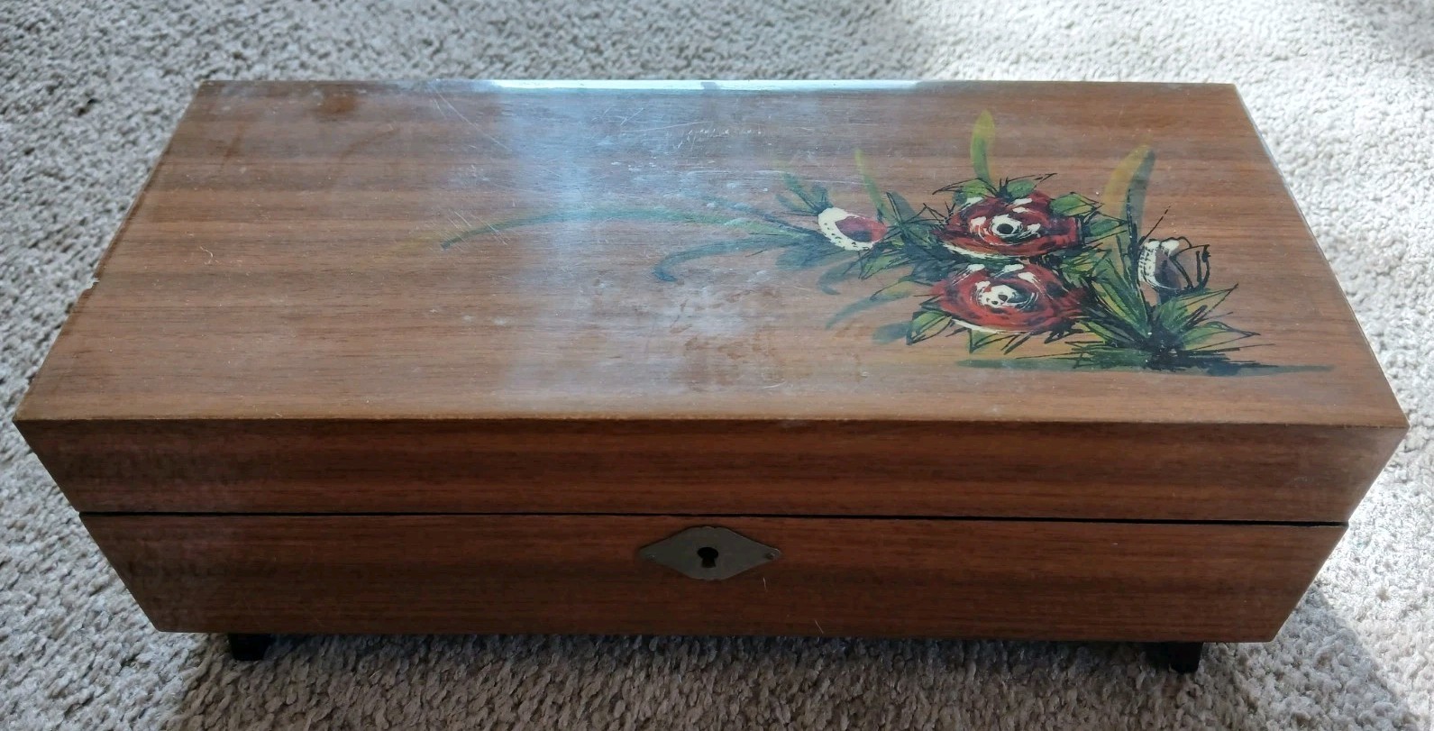 Vintage 1960s Watch Maker Peter Butler Jewelry Antique Music Box Made In England