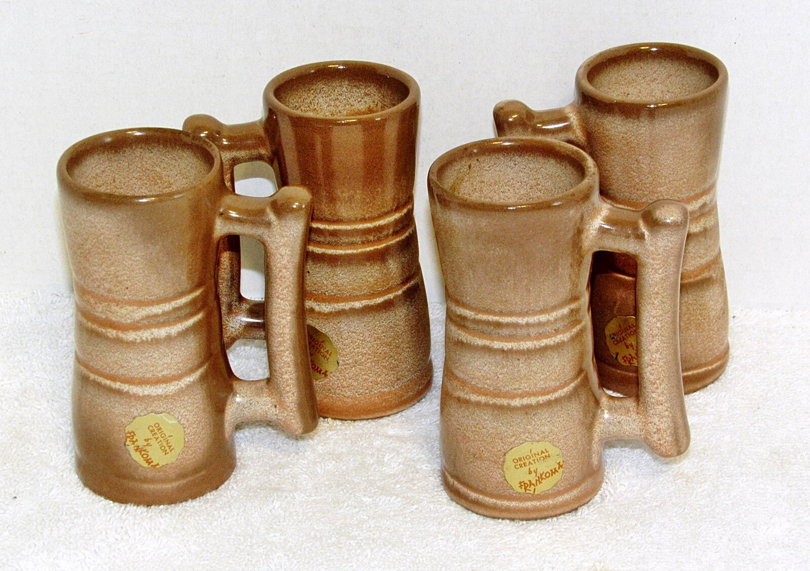 Set of 4 FRANKOMA Pottery Small Mug Cup Espresso Cappuccino Juice Chocolate 26DC