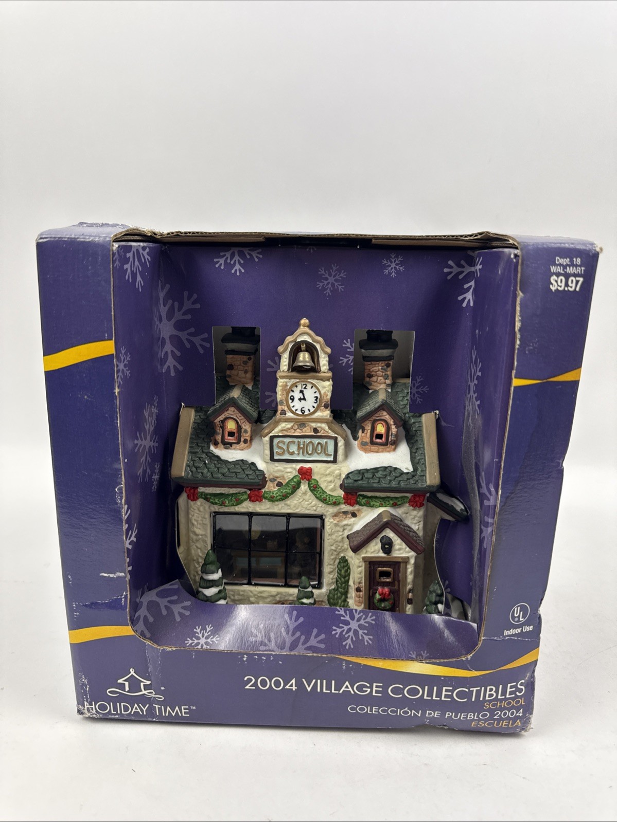 Vintage School House Holiday Time 2004 Village Collectables School House