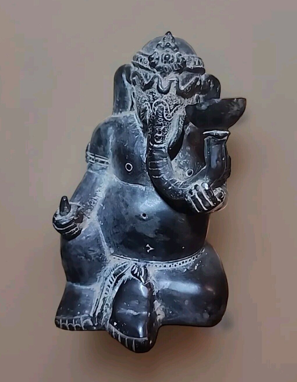 Antique Bronze Ganesh Statue 5.5