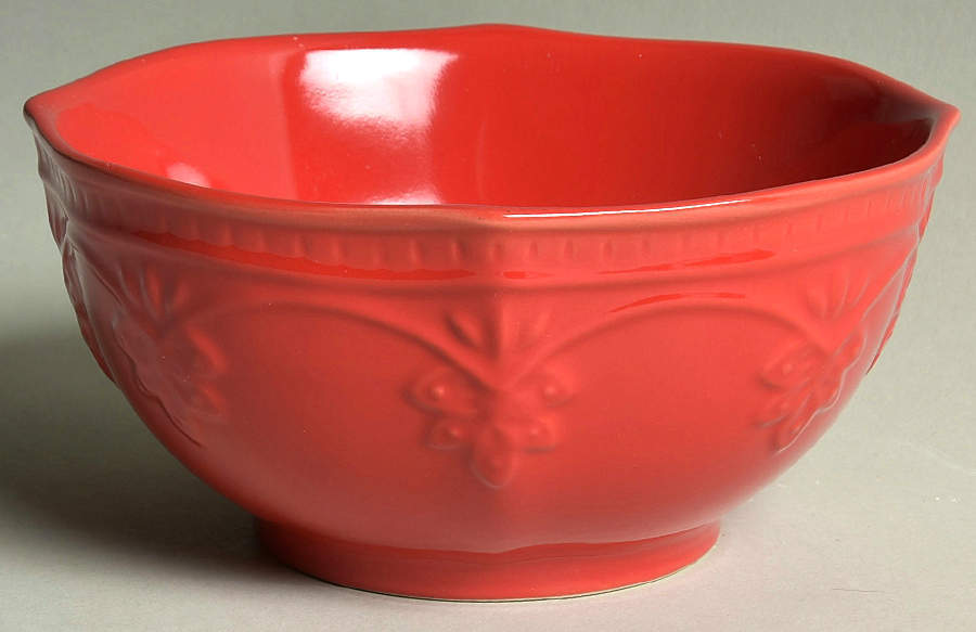 Pioneer Woman Farmhouse Lace Red Soup Cereal Bowl 11537366