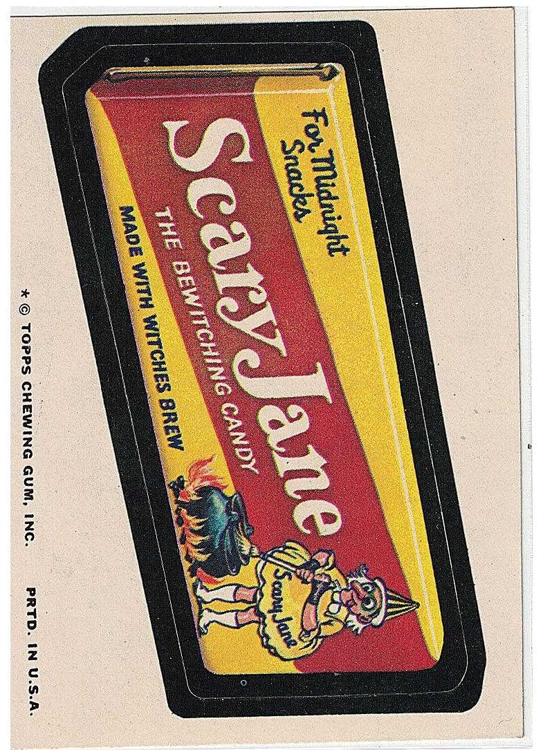 1974 Topps Original  Wacky Packages 10th Series Scary Jane