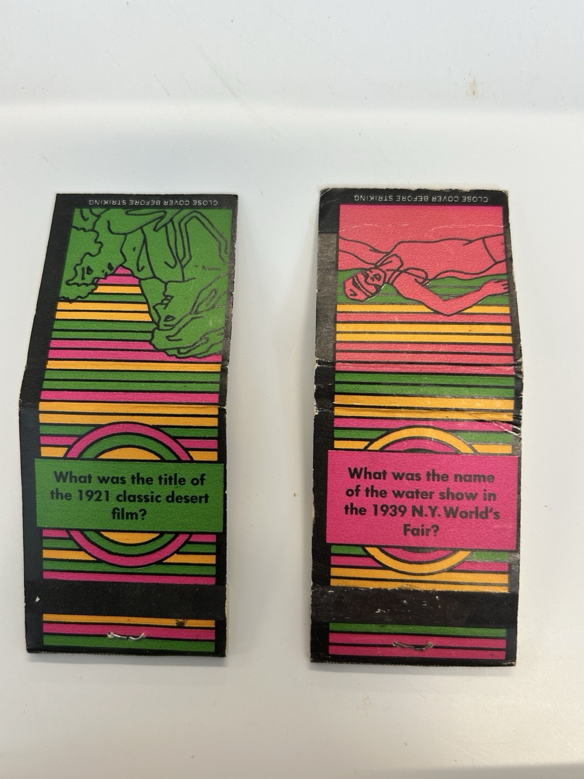 Vintage Mcm Matchbooks Set Of 2 Mid Century Modern Retro