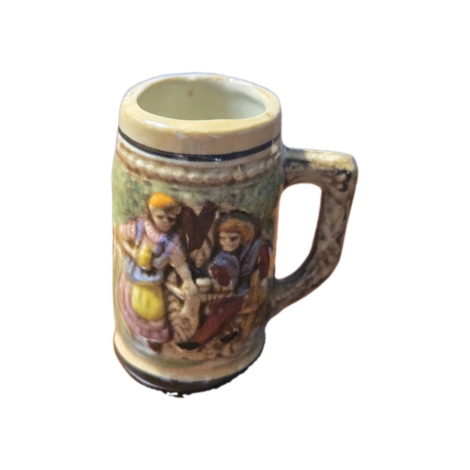 Vintage Miniature Beer Stein Bar Decor Toothpick Holder 3\