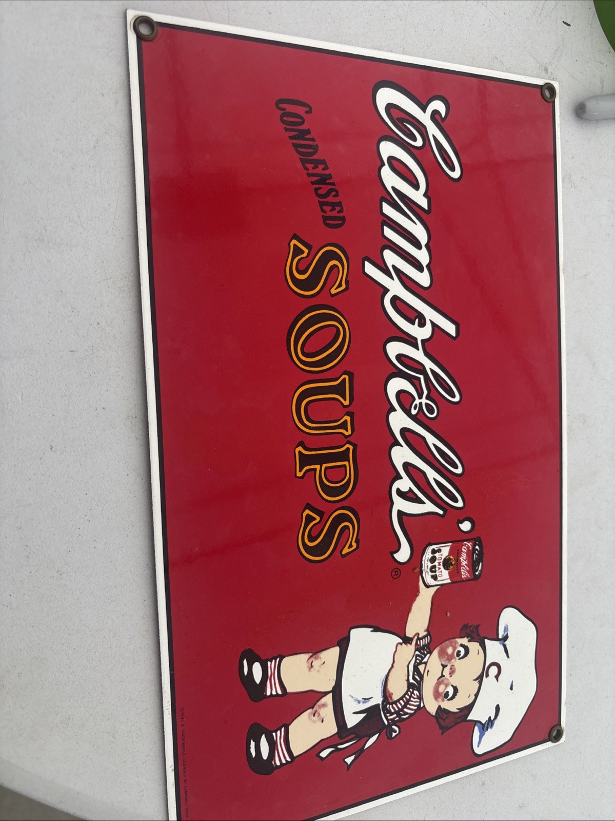 Campbell’s Condensed Soups Vintage Style Porcelain Enamel Advertising Sign