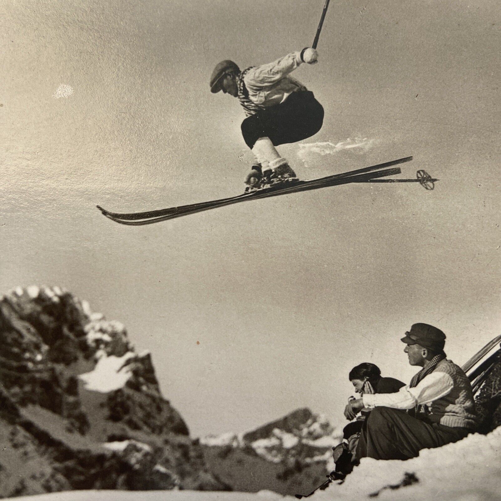 Postcard CH Swiss Skisport Geländesprung Ski Jump Real Photo RPPC