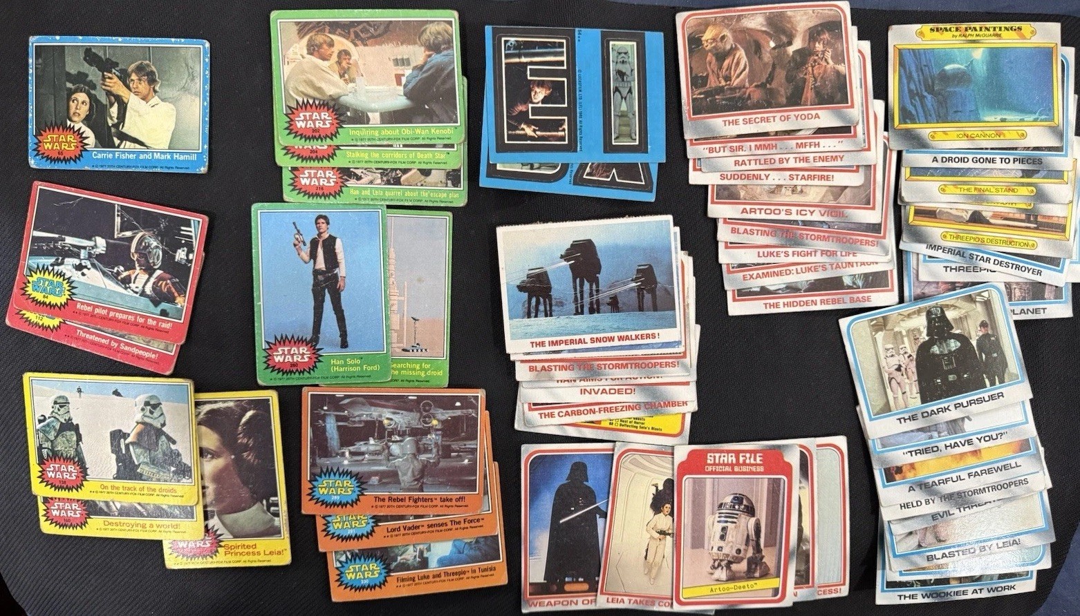1977/1980 Topps STAR WARS (54) Cards Lot FR Avg 1977/1980 Topps STAR WARS (54) Cards Lot FR Avg