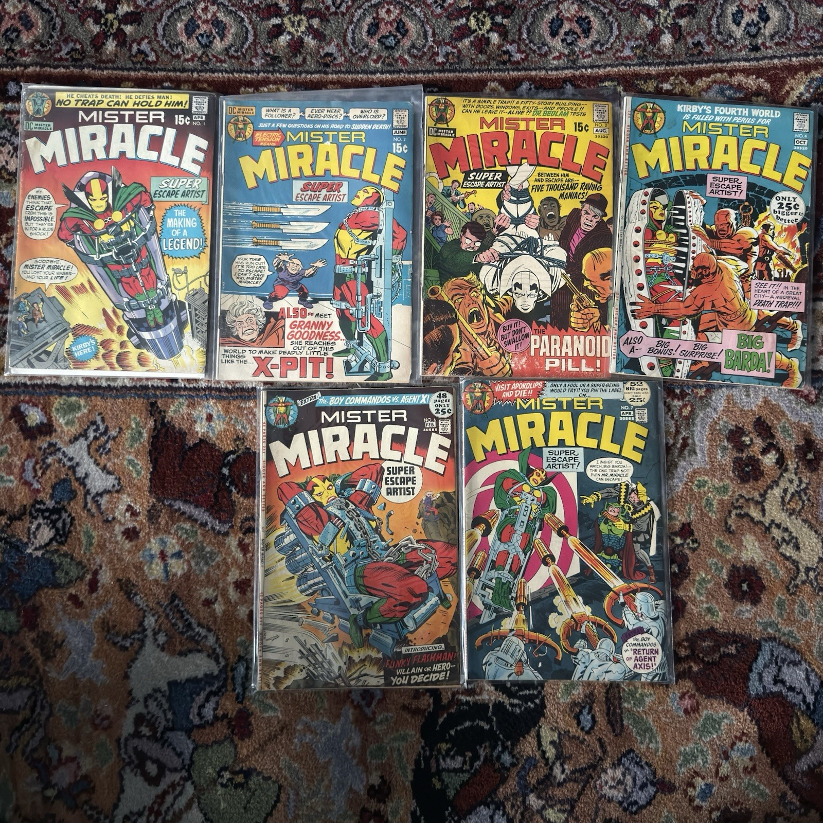 Mister Miracle 1-7 Minus 5 (1971, DC Comics, Kirby) Includes 1st App Big Barda