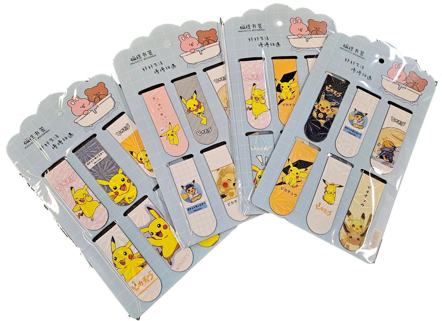 6x Pokemon Pikachu Anime Cartoon Double Sided Magnetic Bookmark Page Clip Set 6x Pokemon Pikachu Anime Cartoon Double Sided Magnetic Bookmark Page Clip Set