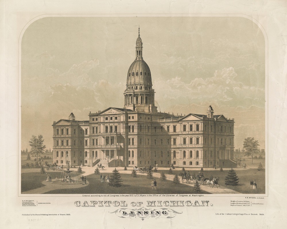 Capitol of Michigan Lansing 8x10 Print HT5134354