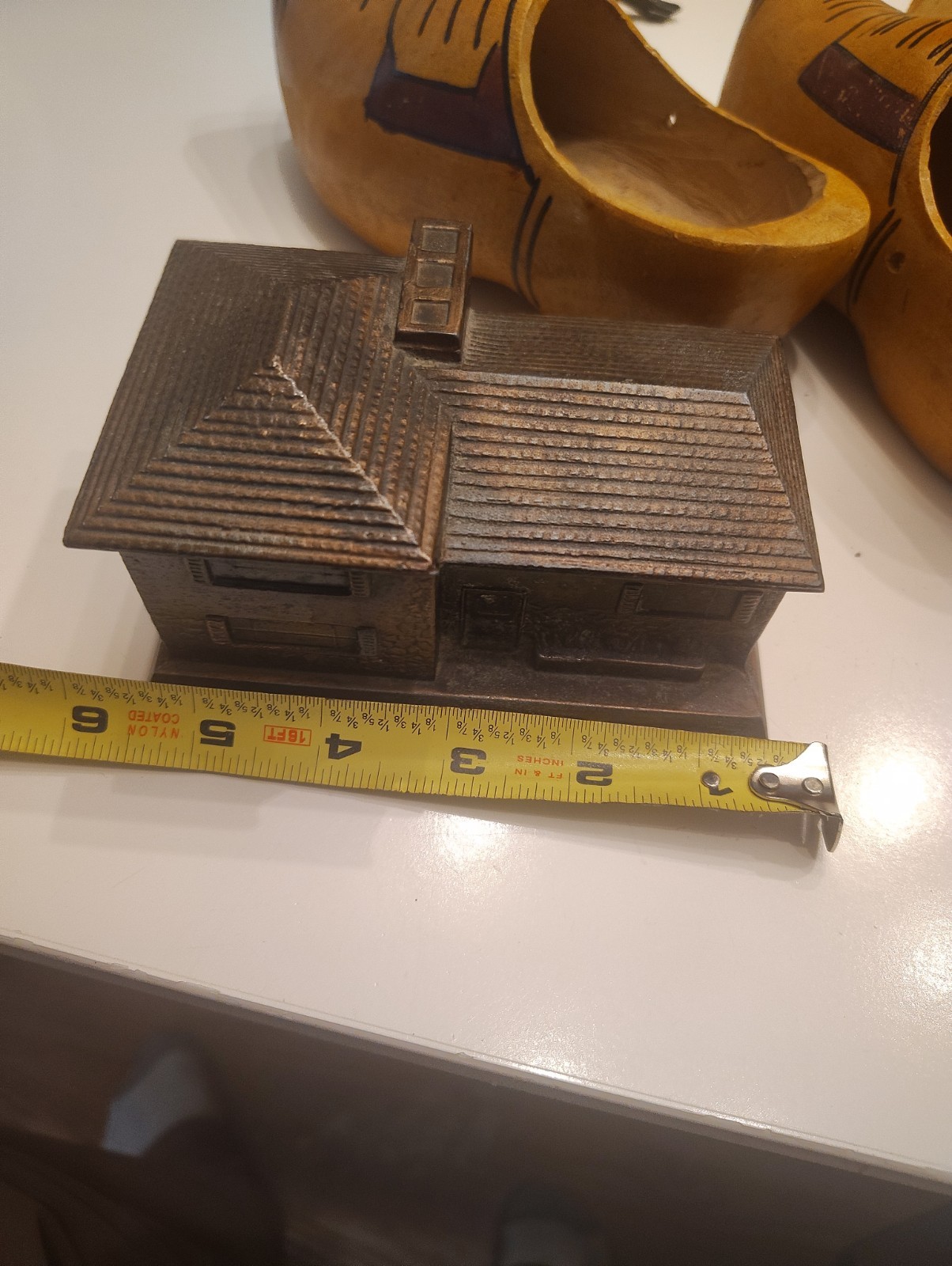 Vintage Banthrico Metal House Still Coin Bank Made In USA MCM