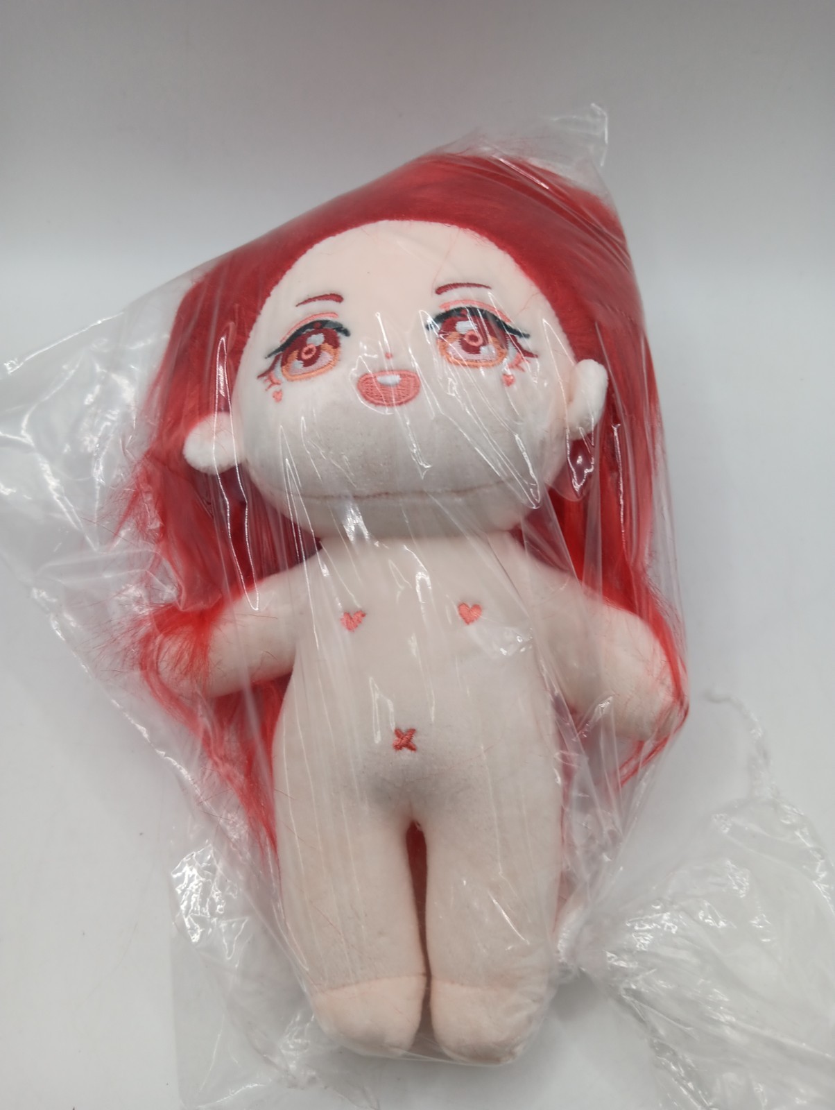 Stuffed 20cm Ennead Seth Anime Fan Art Red Hair Cotton Doll Cute Dress Up Plush